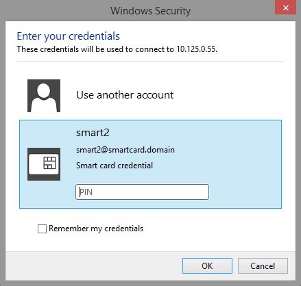 windows security is prompting for a smart card|authenticate using your smart card.